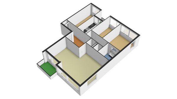 Floorplan - Kierkegaardstraat 35, 3076 RH Rotterdam